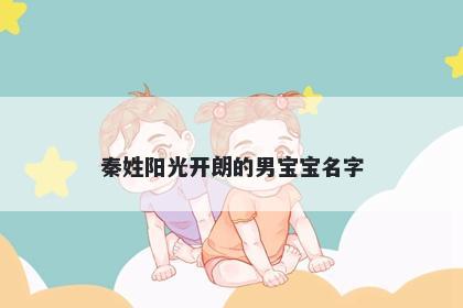 秦姓阳光开朗的男宝宝名字