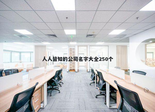 人人皆知的公司名字大全250个