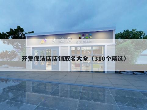 开荒保洁店店铺取名大全（310个精选）