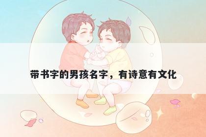 带书字的男孩名字，有诗意有文化