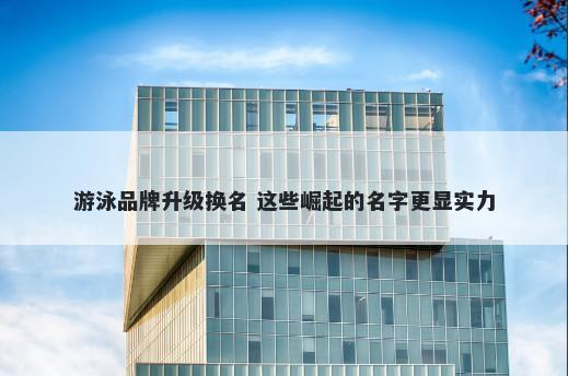 游泳品牌升级换名 这些崛起的名字更显实力