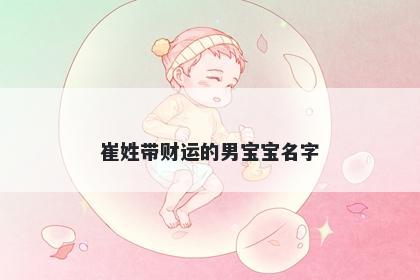 崔姓带财运的男宝宝名字