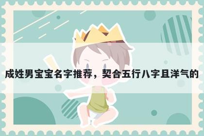 成姓男宝宝名字推荐，契合五行八字且洋气的