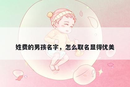 姓费的男孩名字，怎么取名显得优美