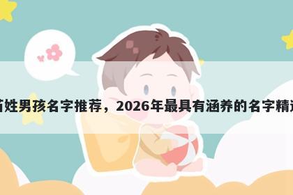 苗姓男孩名字推荐，2026年最具有涵养的名字精选