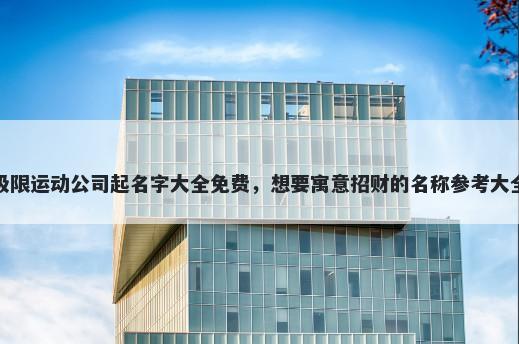 极限运动公司起名字大全免费，想要寓意招财的名称参考大全