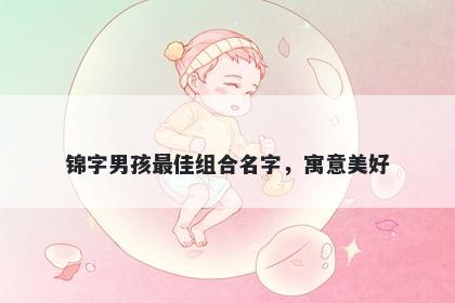 锦字男孩最佳组合名字，寓意美好