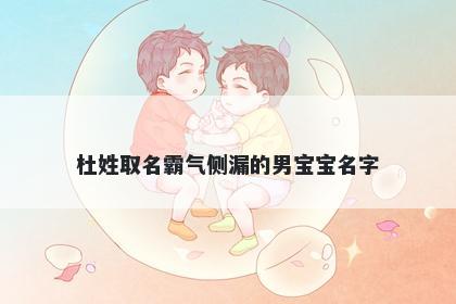 杜姓取名霸气侧漏的男宝宝名字