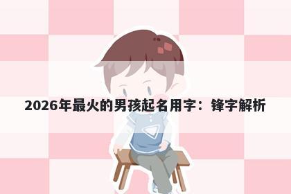 2026年最火的男孩起名用字：锋字解析