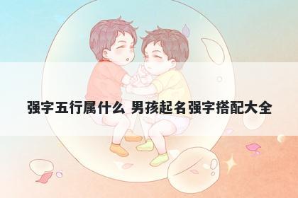 强字五行属什么 男孩起名强字搭配大全