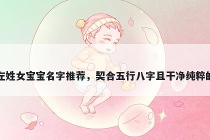 左姓女宝宝名字推荐，契合五行八字且干净纯粹的