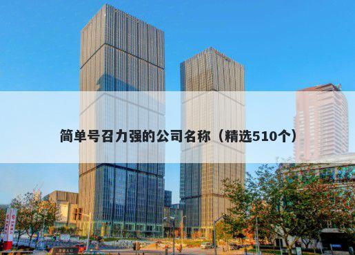 简单号召力强的公司名称（精选510个）