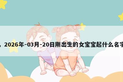我姓常，2026年-03月-20日刚出生的女宝宝起什么名字比较好