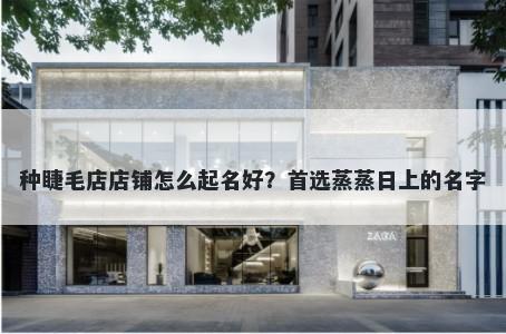 种睫毛店店铺怎么起名好？首选蒸蒸日上的名字