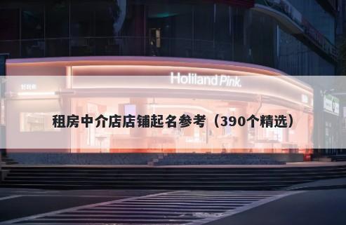 租房中介店店铺起名参考（390个精选）