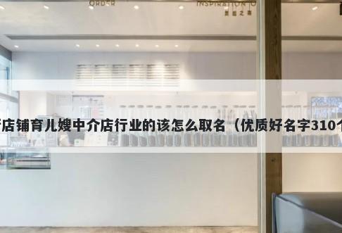 新店铺育儿嫂中介店行业的该怎么取名（优质好名字310个）