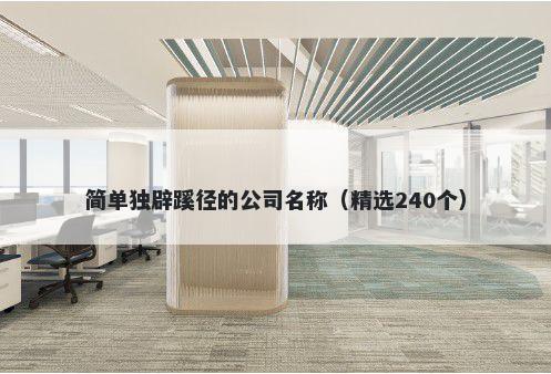 简单独辟蹊径的公司名称（精选240个）