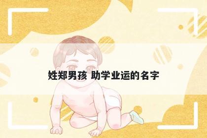 姓郑男孩 助学业运的名字