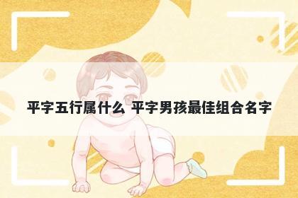 平字五行属什么 平字男孩最佳组合名字