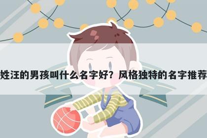 姓汪的男孩叫什么名字好？风格独特的名字推荐