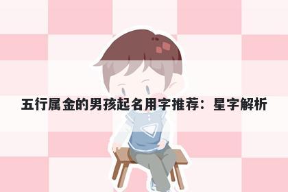 五行属金的男孩起名用字推荐：星字解析