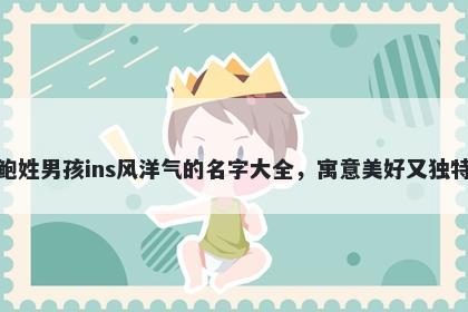 鲍姓男孩ins风洋气的名字大全，寓意美好又独特