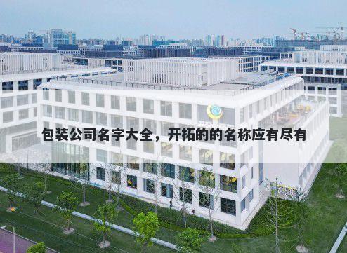 包装公司名字大全，开拓的的名称应有尽有