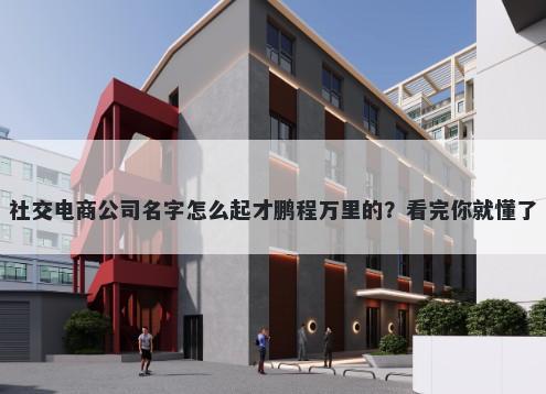 社交电商公司名字怎么起才鹏程万里的？看完你就懂了