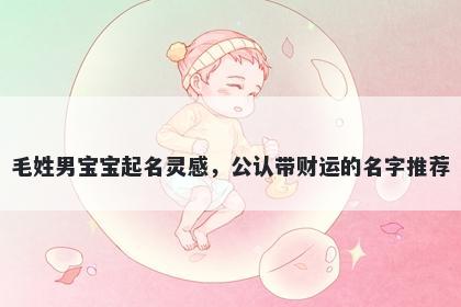 毛姓男宝宝起名灵感，公认带财运的名字推荐