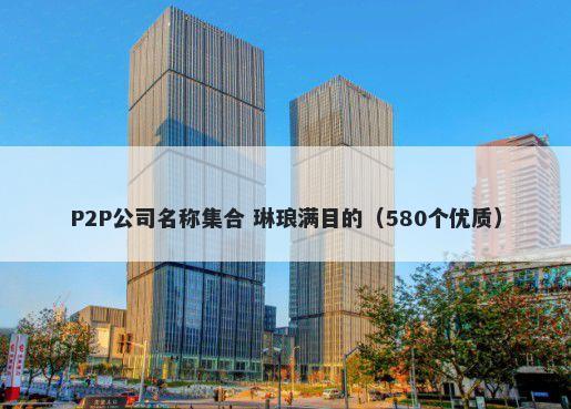 P2P公司名称集合 琳琅满目的（580个优质）