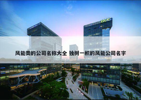 风能类的公司名称大全 独树一帜的风能公司名字