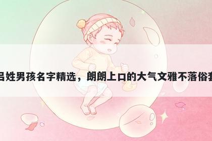 吕姓男孩名字精选，朗朗上口的大气文雅不落俗套