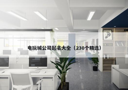 电玩城公司起名大全（230个精选）