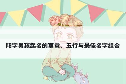 阳字男孩起名的寓意、五行与最佳名字组合