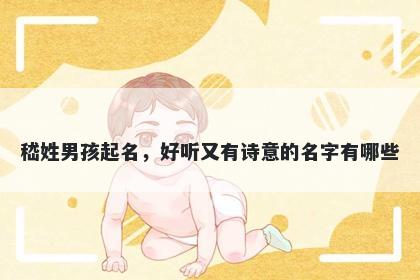 嵇姓男孩起名，好听又有诗意的名字有哪些