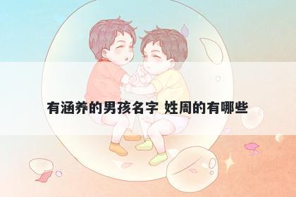 有涵养的男孩名字 姓周的有哪些