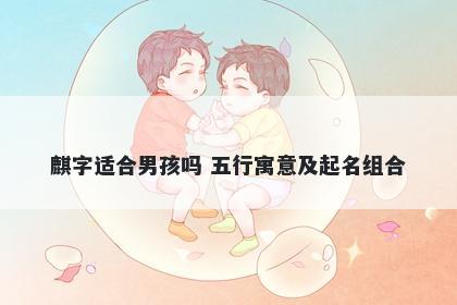 麒字适合男孩吗 五行寓意及起名组合