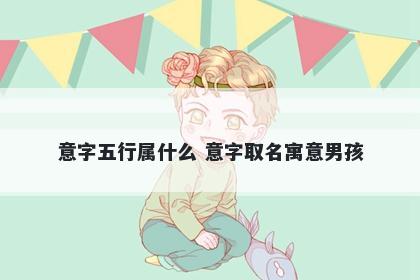 意字五行属什么 意字取名寓意男孩