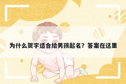 为什么贺字适合给男孩起名？答案在这里