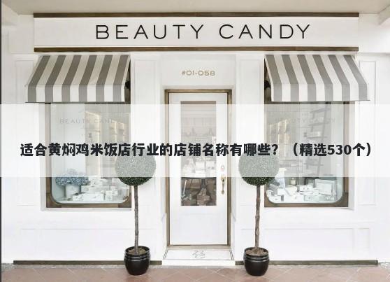 适合黄焖鸡米饭店行业的店铺名称有哪些？（精选530个）