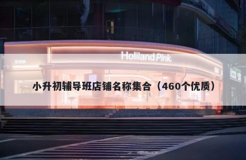 小升初辅导班店铺名称集合（460个优质）