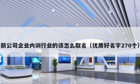 新公司企业内训行业的该怎么取名（优质好名字270个）