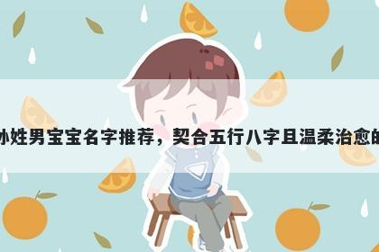 孙姓男宝宝名字推荐，契合五行八字且温柔治愈的