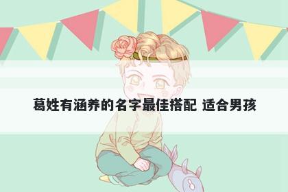 葛姓有涵养的名字最佳搭配 适合男孩