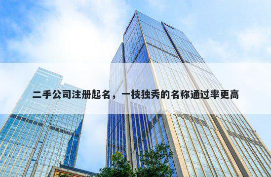 二手公司注册起名，一枝独秀的名称通过率更高
