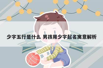 少字五行是什么 男孩用少字起名寓意解析