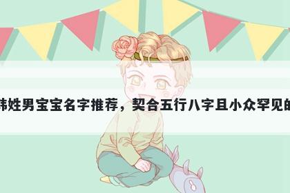 韩姓男宝宝名字推荐,契合五行八字且小众罕见的