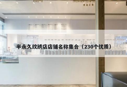 半永久纹绣店店铺名称集合（230个优质）
