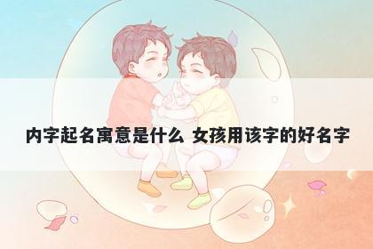 内字起名寓意是什么 女孩用该字的好名字