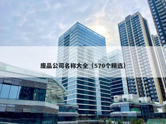 废品公司名称大全（570个精选）